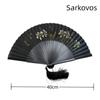 Sarkovos Luxury Fireworks Overseas Japanese Summer Kabuki Heat Protection Souvenir Bamboo Fan, Men's, Stylish, Fan, Present, Father's Day, Festival,
