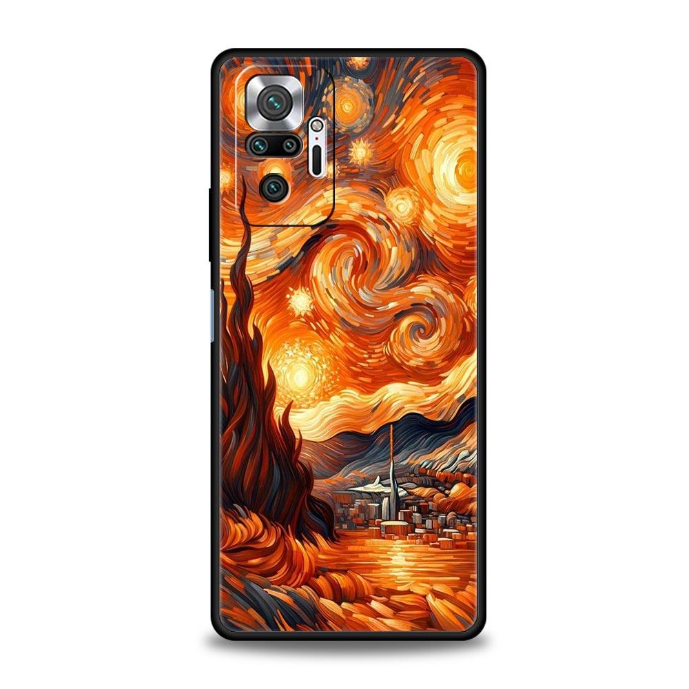 

Чехол для телефона Кот Ван Гог Звездная ночь Для Xiaomi Redmi Note 14 13 12 Pro Plus 5G 9S 9 10 11 4G 14C 13C 12C 10C 9C 9A Мягкий чехол Redmi Note 14 Pro 5G (Global)