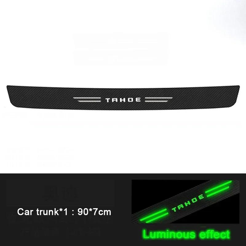 

Luminous Car Door Sill Scuff Plate Waterproof Stickers For Chevrolet TAHOE Rear Trunk Bumper Anti-Scratch Protective Decals
