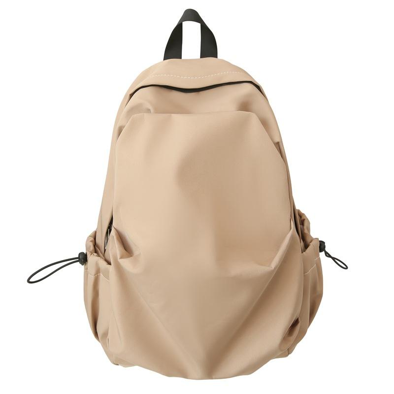 New Simple Backpack for College Students Solid Color Large Capacity Casual Trendy Backpack Niche Design Backpack