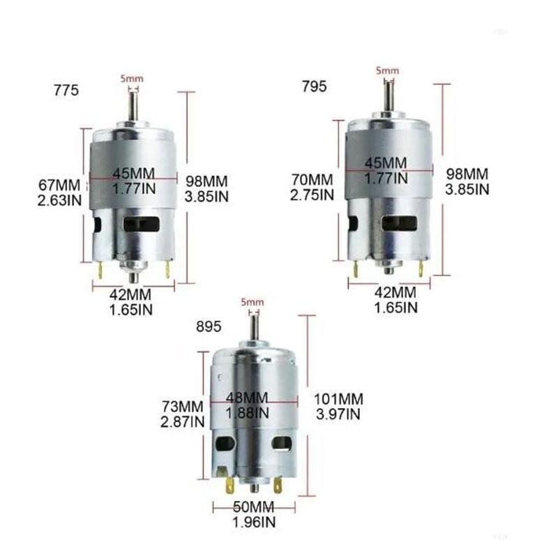 Rulment cu bile 6000-12000RPM Cuplu mare Putere mare Zgomot redus Motor Componentă electronică Motor F92F 775/795/895 Motor DC12-24V