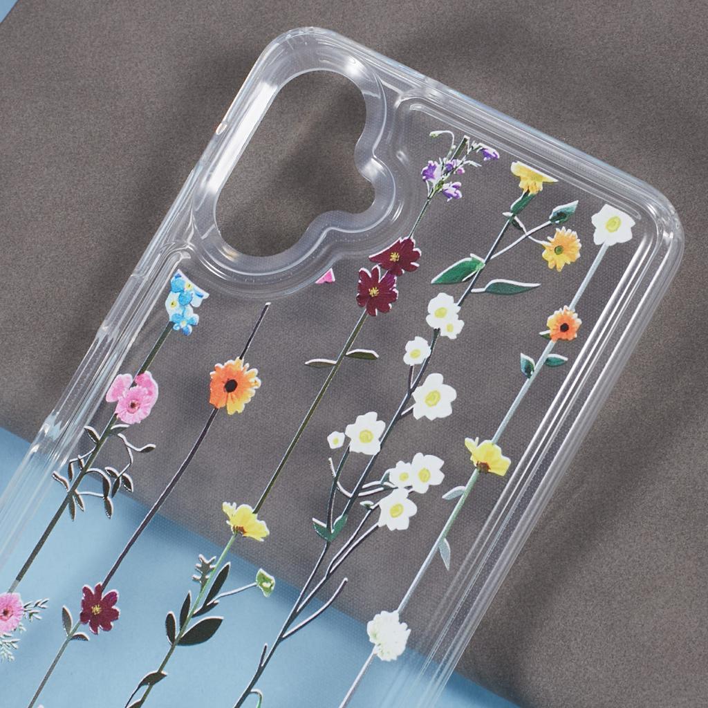 For Samsung Galaxy A06 4G Case TPU Flower Printing Pattern Air Cushion Design Protective Cover