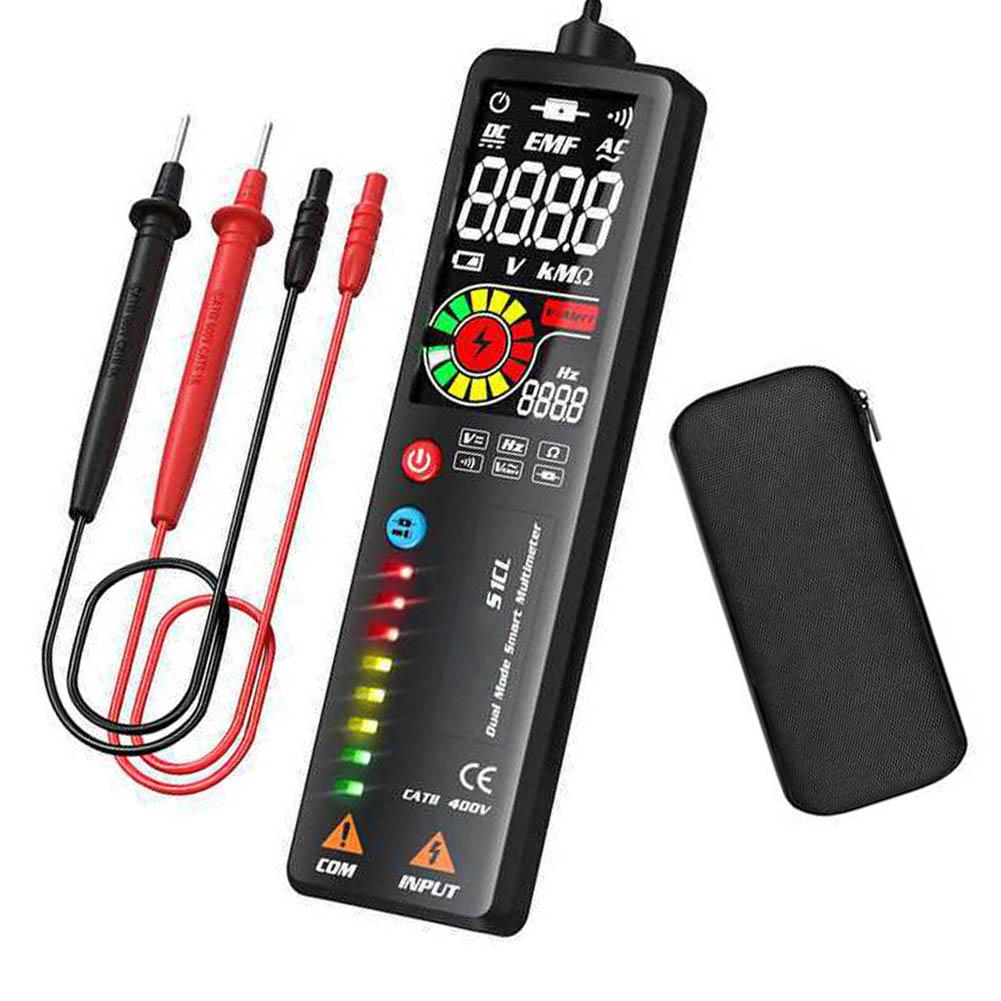 Dual Mode S1CL Electrical Multimeter with Color LCD Display AC DC Voltage Tester with Non Contact Fire Detection