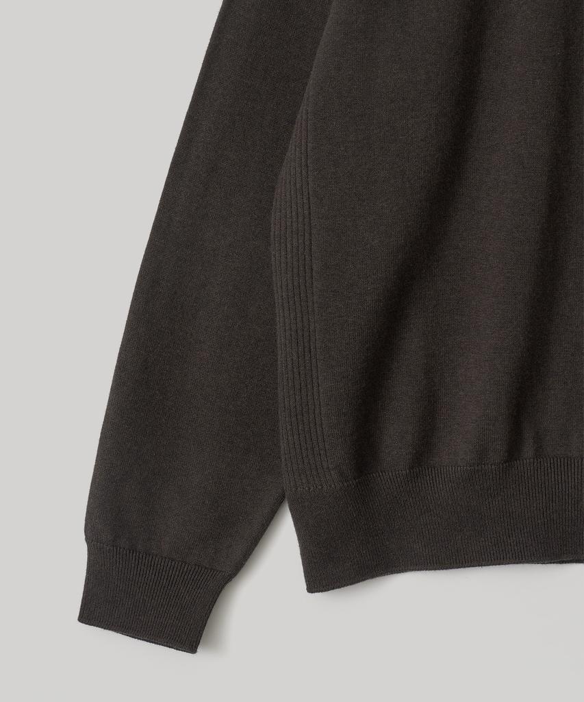 ANOTHER OFFICE WOMEN W. Whole Garment Crew-Neck Knit (Dark Brown)