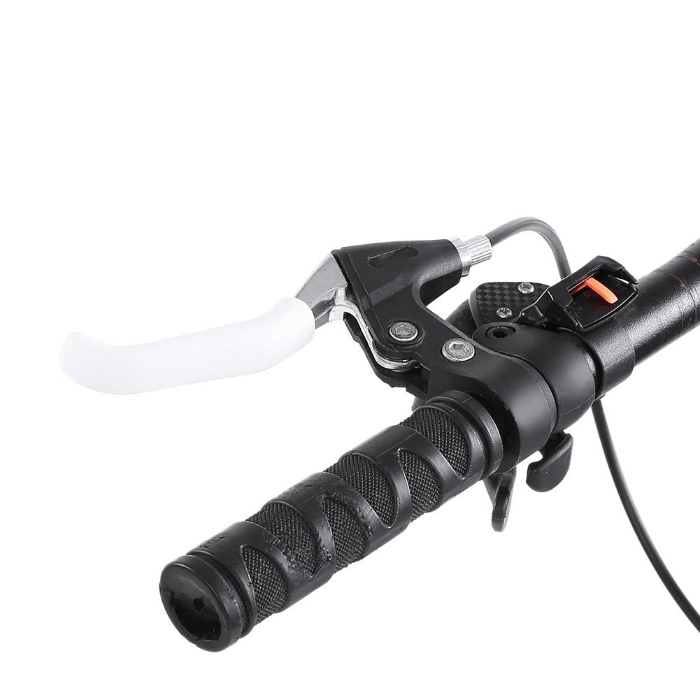 2 Bucăți Mâner Frână Silicon Mountain Bike Manetă Frână Capac Alb