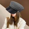 Octagonal Warm Beret Hat British Retro Duck Tongue Caps Fashion Flat Top Cap  Outdoor Travel