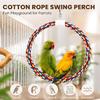 Cotton Rope Swing with Rotating and Climbing Circle for Birds