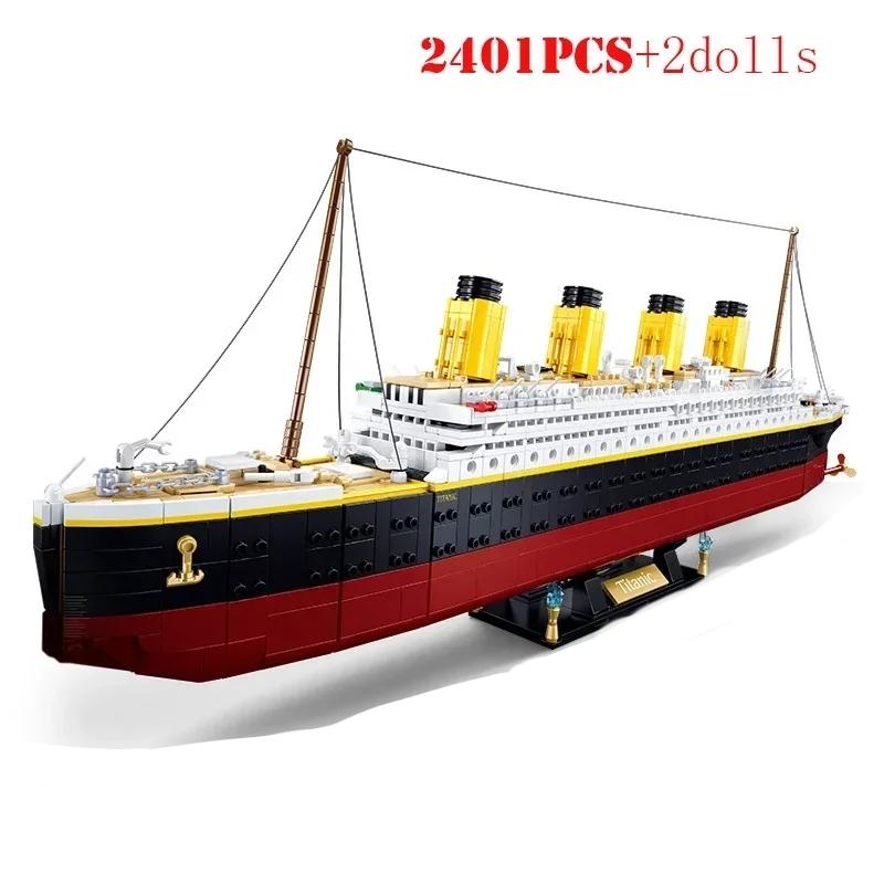 481 Stück 2401 Stück RMS Titanic Schiff Bausteine Spielzeug Set Stadt Pädagogisch 3D Modell Kreuzfahrtschiffe Mini Steine Spielzeug Für Jungen Erwachsene
