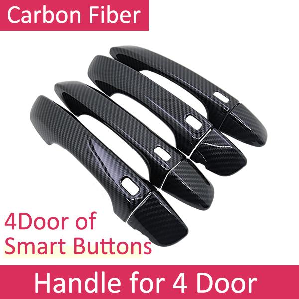For Volkswagen VW Tiguan AD BW MK2 2016 2017 2018     Carbon Fiber Door Handle Cover Trim Protective Stickers