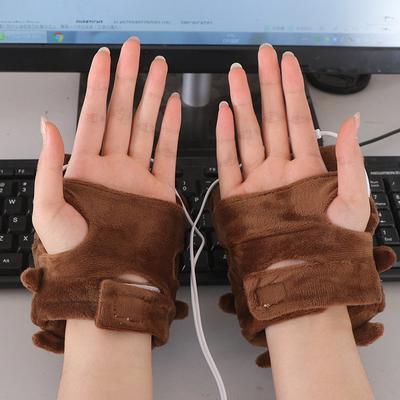1pair 5V winter warm gloves usb powered heated pads hand warmer 8*18cm pads TB