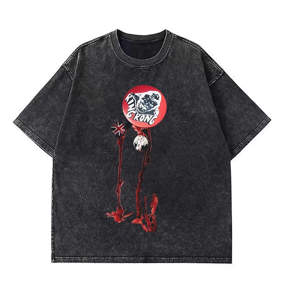 Yungblud IDOLS The World Tour Merch Retro Gewaschenes T-Shirt Herren Damen Hip Hop Rock Kurzarm T-Shirts Übergroße T-Shirts