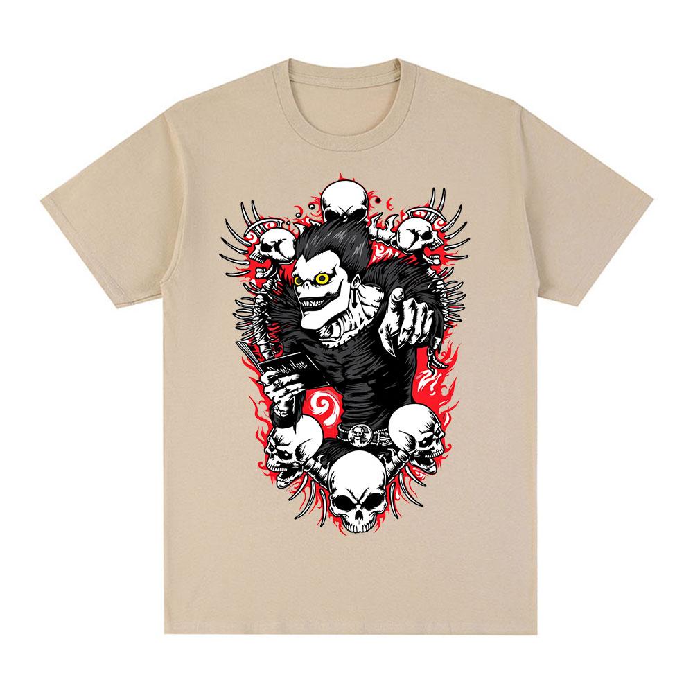 Anime Death Note Ryuk Yagami Tshirt Summer Unisex Women Clothing Cotton Y2K Tshirt Fashion Oversized Short Sleeve Tops Streetwear