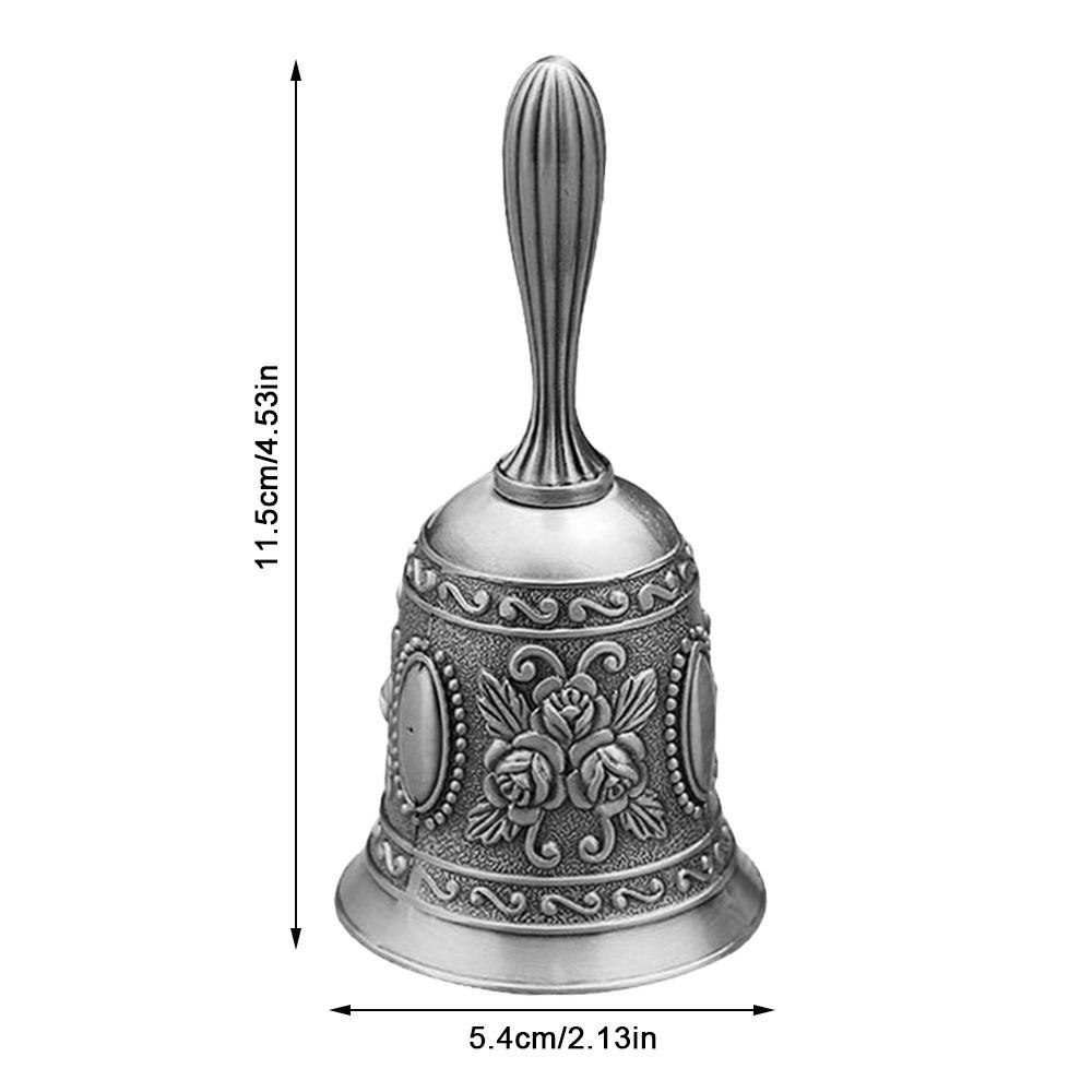 Polished Finish Metal Hand Bell Lotus Vintage Hand Bell Handbells Brass Call Bell  For Teacher