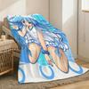 Squid Girl Throw Lightweight 240g Flannel Blanket Soft Skin-friendly for Summer Cooling