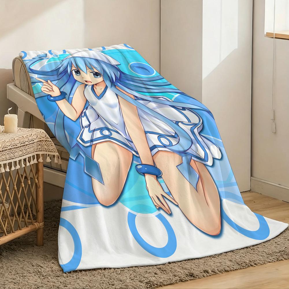 Squid Girl Throw Lightweight 240g Flannel Blanket Soft Skin-friendly for Summer Cooling
