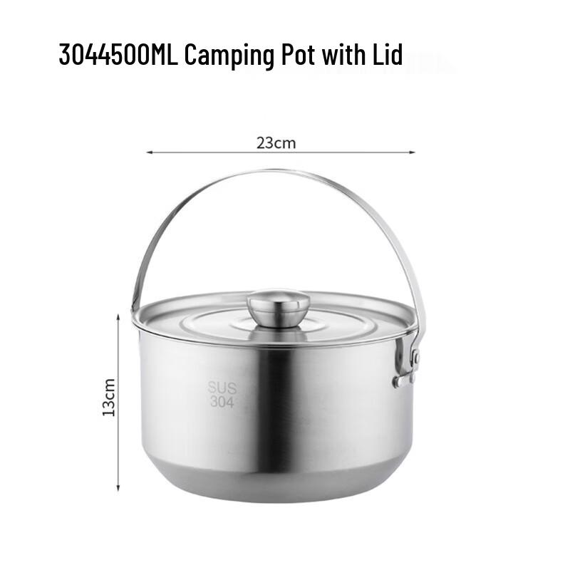 Portable Stainless Steel Camping Hanging Pot