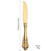 Vintage Western Gold Plated Cutlery Dining Knife Fruit Fork Teaspoon Butter Knife Set Luxury Dinnerware Engraving Tableware Set