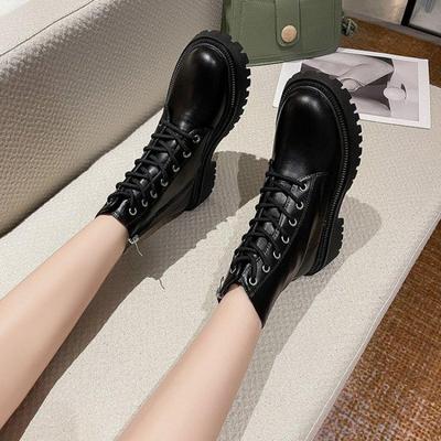 Martin boots dames herfst en winter nieuw veelzijdig Britse stijl veters voor dikke zool modieuze dames