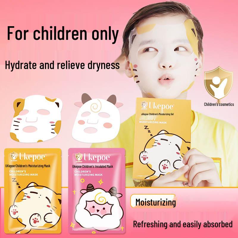 Măști hidratante Yuke Bao cu animale drăguțe pentru copii – Îngrijire a pielii hidratantă și hrănitoare pentru băieți și fete