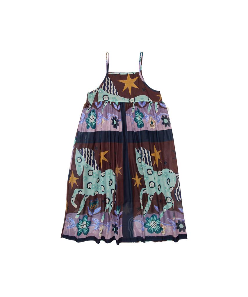 Goteu Scarf Camisole Dress - Brown