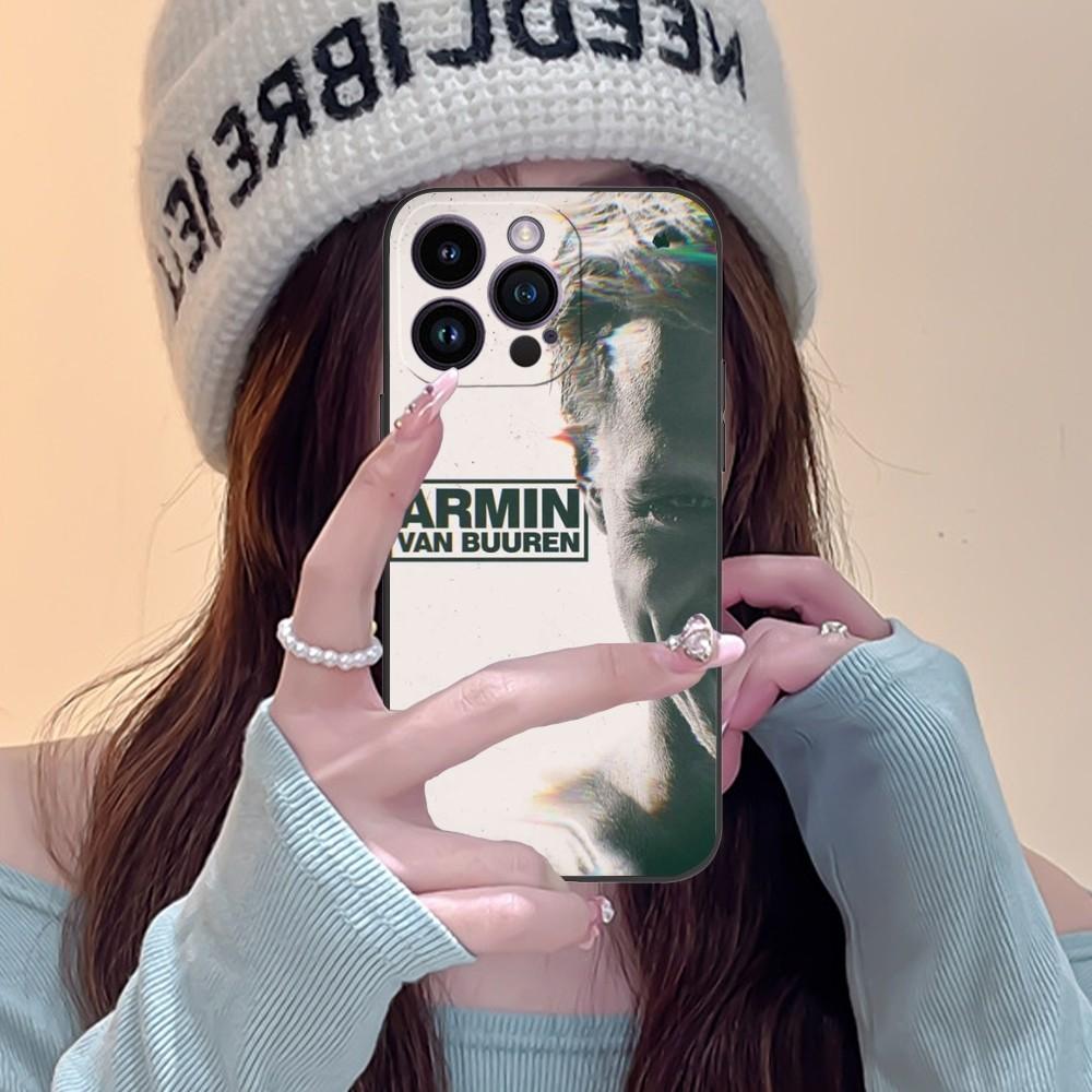 Armin van Buuren Handyhülle für iPhone 15 14 13 12 11 X XR XS 8 7 Pro Max Plus Mini Schwarze Weiche Handyhülle Funda