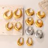 European and American Fashion Exaggerated Gold Earrings Versatile Simple C-shaped Semicircular Earrings Earrings 2026
