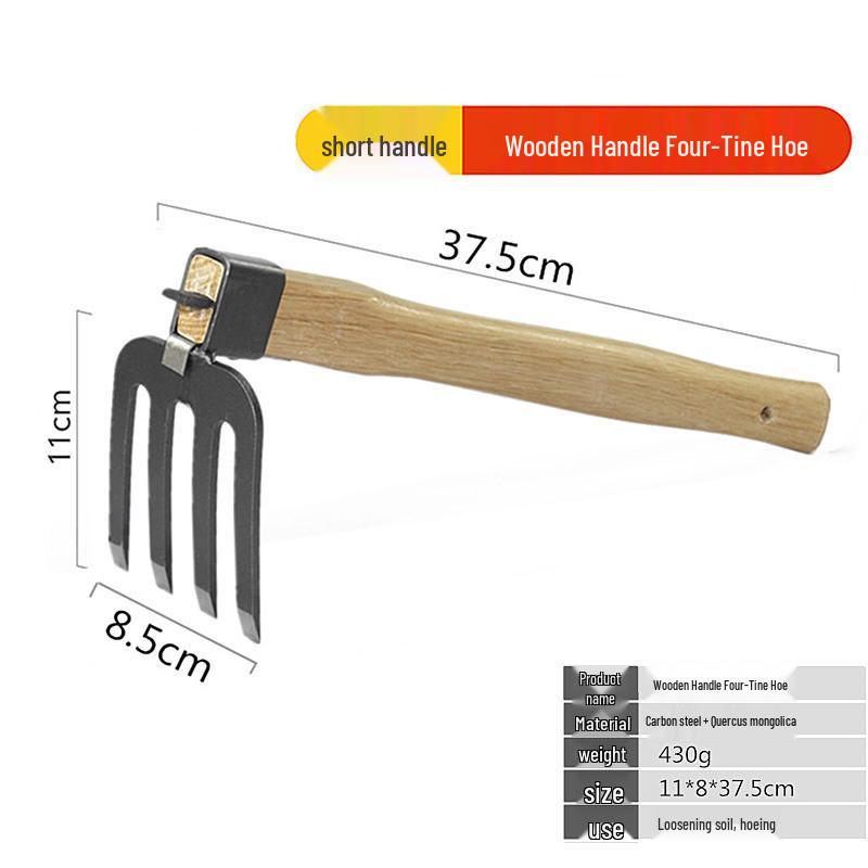 Compact Manganese Steel Hoe Set for Planting, Weeding, and Soil Loosening