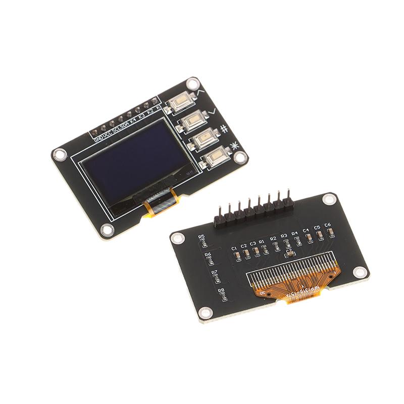 0,96-tommers OLED-skjerm Hvit/Blå 12864 Skjermmodul med Matrise 4 Tasters Grensesnitt Tastatur IIC SSD1315