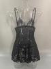 V-neck Lace Patchwork Camisole: Sexy, See-through European/American Style Lingerie & Pajamas