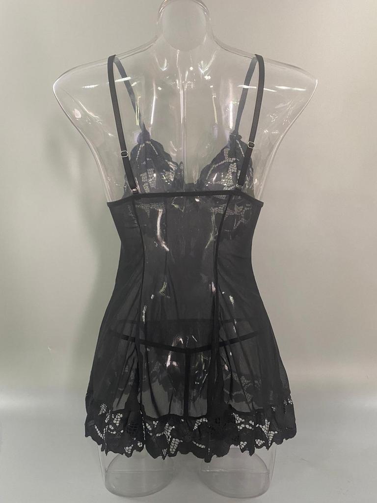 V-neck Lace Patchwork Camisole: Sexy, See-through European/American Style Lingerie & Pajamas