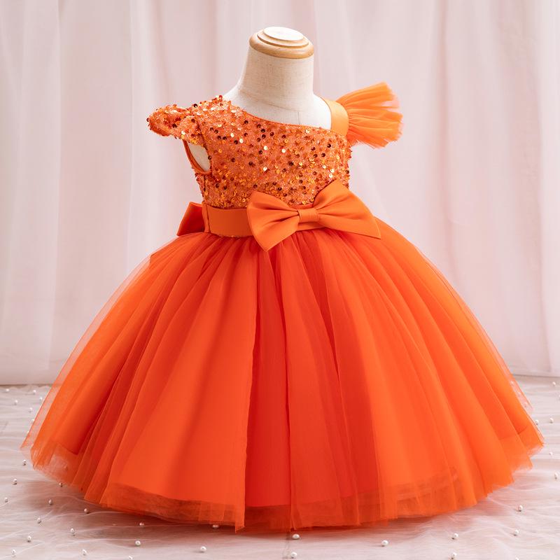 Luxuriöses flauschiges Netz-Prinzessinnenkleid für Mädchen für Abendauftritte und Geburtstage