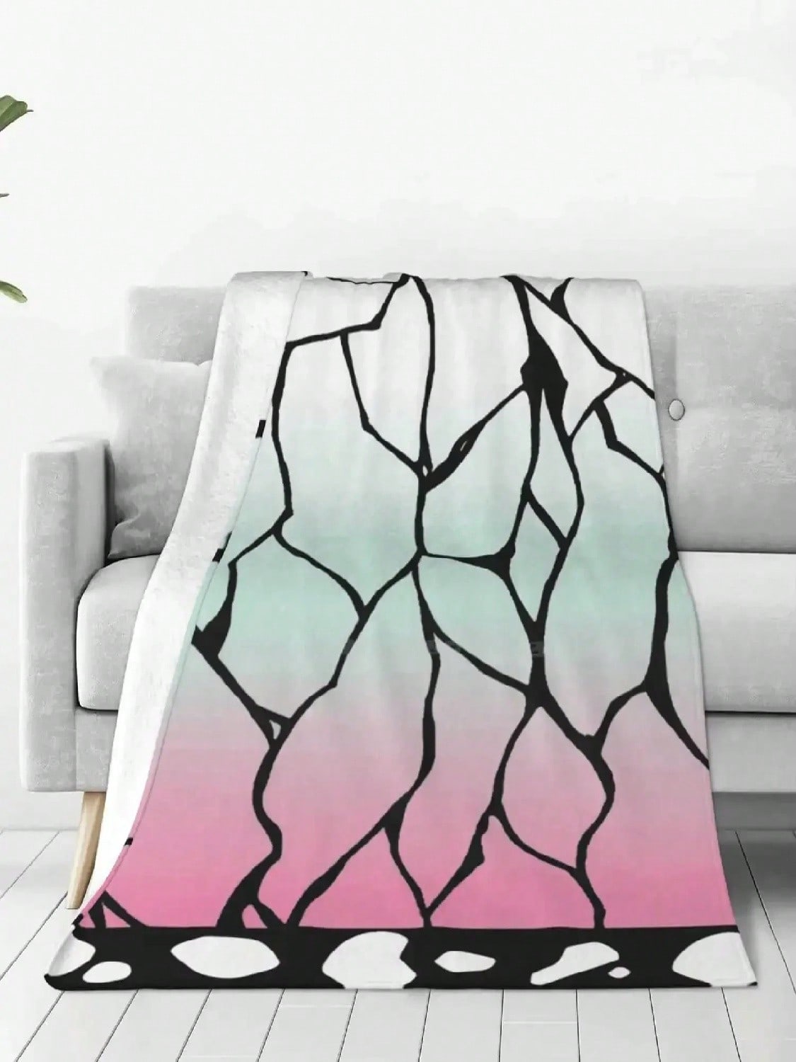 

Shinobu Kimono Pattern Soft Warm Light Thin Blanket Kimono Pattern Demon Shinobu Kimetsu No Yaiba Shinobu Pattern#Color_1,Size_150X220CM 75X95CM серый