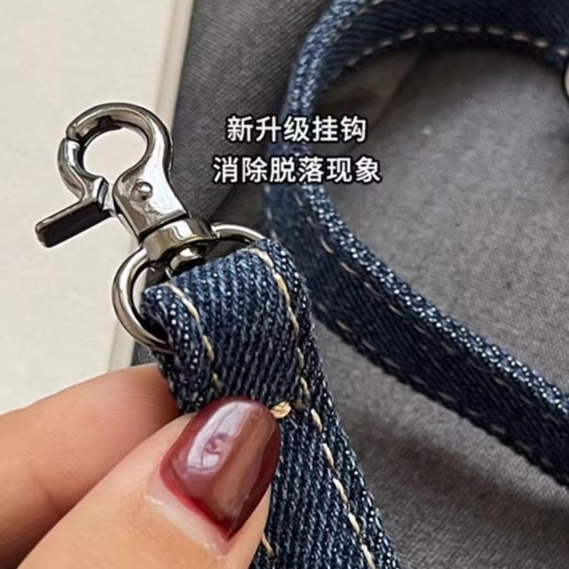 New Clip Bag, Denim Bag, Mobile Phone Bag, Messenger Bag, Literary Handbag, Versatile Commuter Handmade Women's Bag