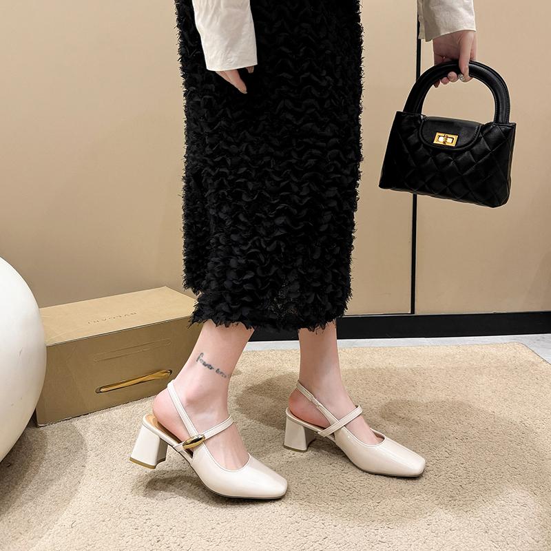 Fashion French Retro Women Shoe 2024 Autumn Lacquer Leather Bow Single Shoe Fashion Mary Jane Shoe Women Low Heels Elegant Leather Shoes