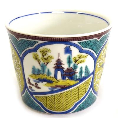 Waza No Kura Stylish Soba Choco Kutani Ware Soba Choko Yoshidaya Sansui Pottery Luxury Brand Japanese Tableware Made In Japan