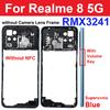 For Realme 8i 8 Pro 8S 8 4G 5G Middle Frame Housing Bezel Middle Frame Cover With Side Button Camera Lens Cover Repair