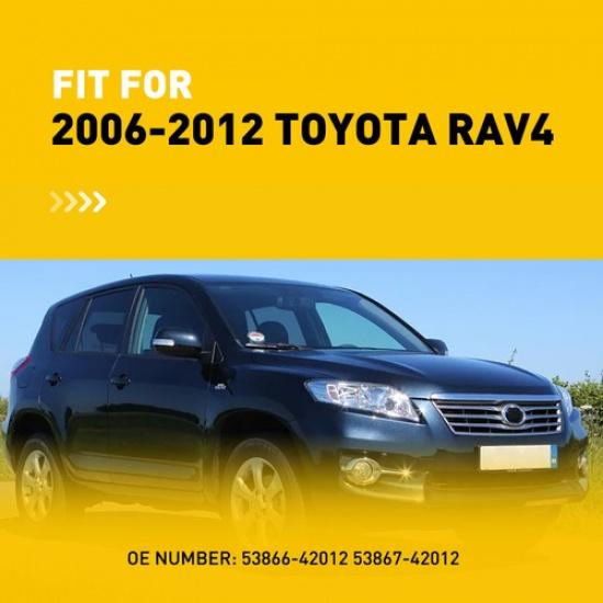 2Pcs Front Wiper Side Cowl Extension Cover Trims Black For Toyota RAV4 2006-2012