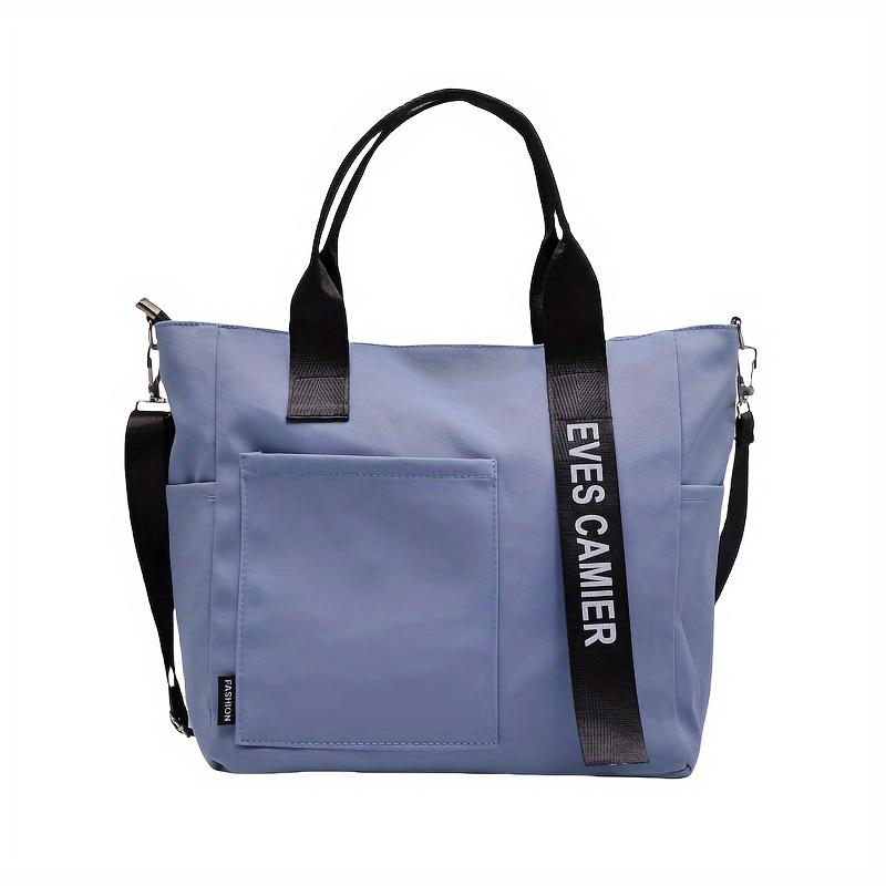 

Simple Crossbody Bag Portable Travel Tote Durable Oxford Fabric, Adjustable Strap & Sleek Design for Work Travel Bags for Travel синій