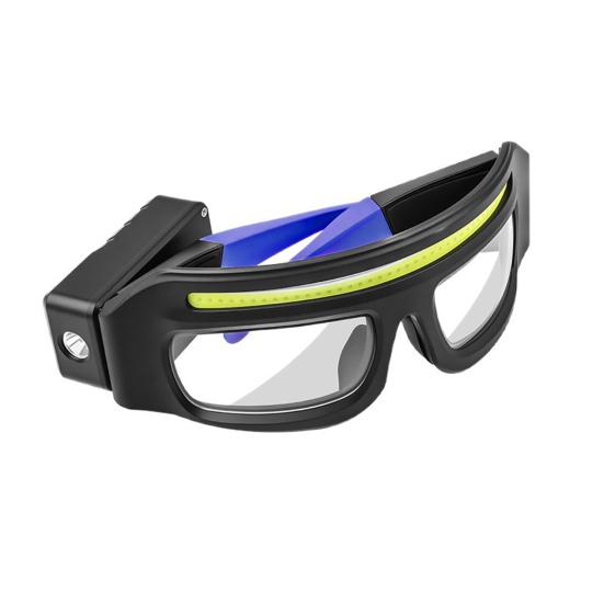 LED Rechargeable Headlamp Glasses Headlight with Motion Sensor Touch Control USB Rechargeable Running Camping Fishing Cycling Hiking Light-Up