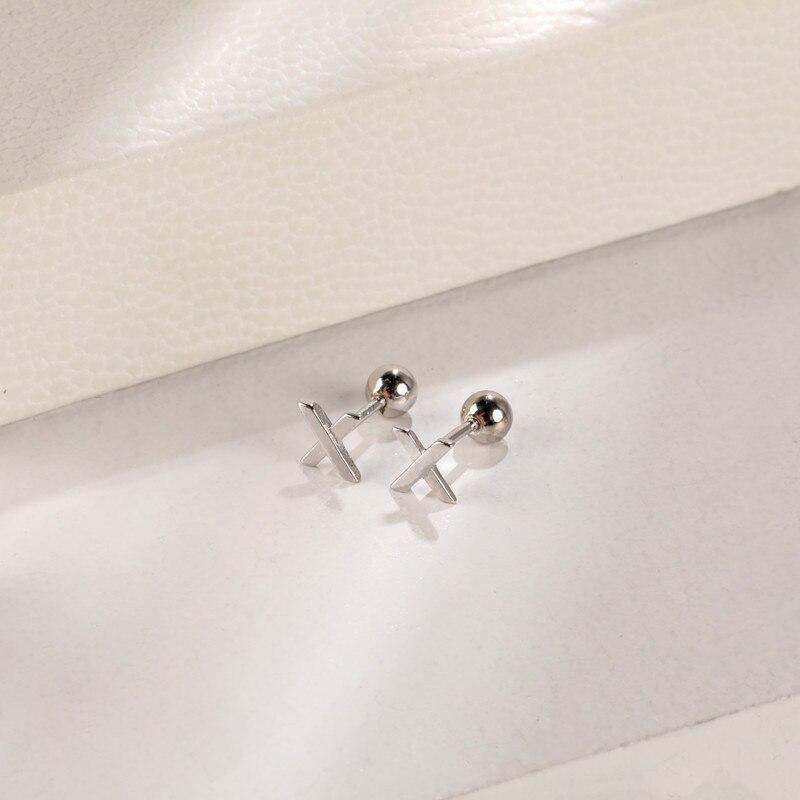  Sterling Gathering Jewelry Color Neo Gothic Classic Cross Stud Earrings Women Trendy Style Stylish Graceful Beach CelebrationClassic Stud