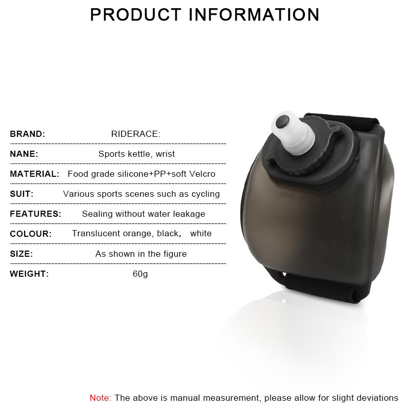 Cycling Wrist Water Bottle Silicone Portable Marathon Hydration Pack Hiking Bike Water Bottle Outdoor Sports Running Camping