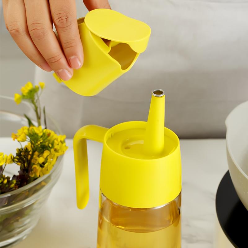 1 Pc Leak-proof Glass Oil Bottle Automatic Opening Closing for Soy Sauce Vinegar Seasoning Kitchen Essential Oil Can140