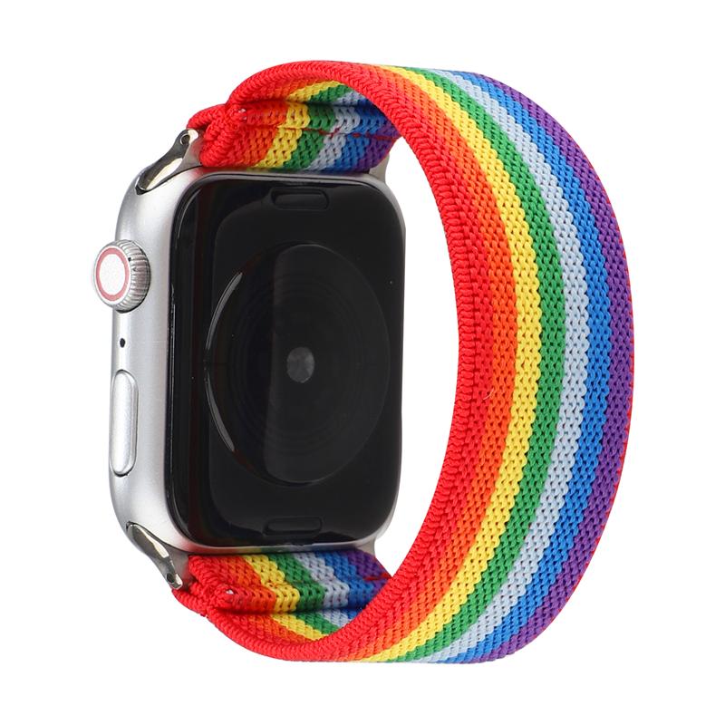 Elastic Fabric Bracelet for Apple Watch Band SE 7 6 5 4 41mm 45mm 40mm 44mm Strap for Iwatch Series 6 5 3 2 38mm 42mm Watchbands