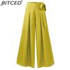 BITCED Women's Fashion Casual Solid Color Print Pants & Capris