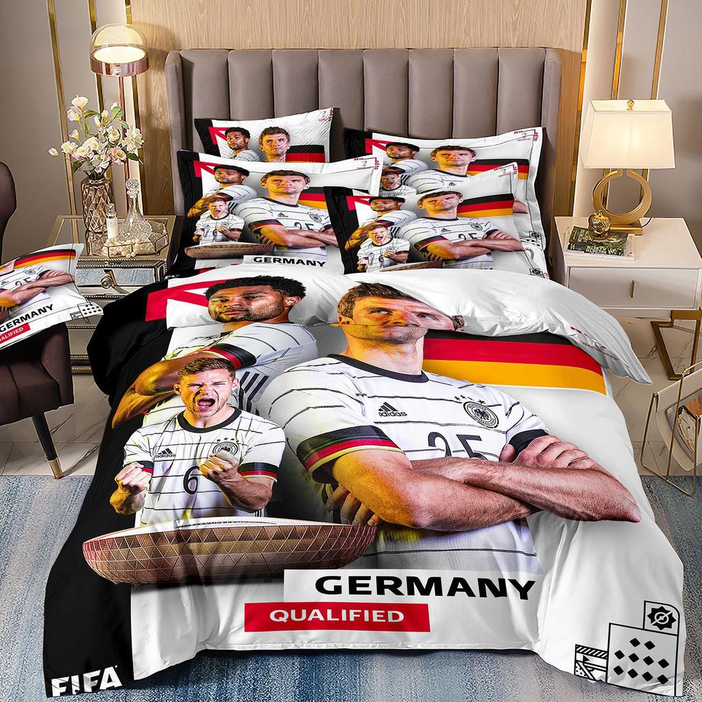 Home Textile Quilt Set Four-Piece World Cup Football 3D Printing Three-Piece Bedding