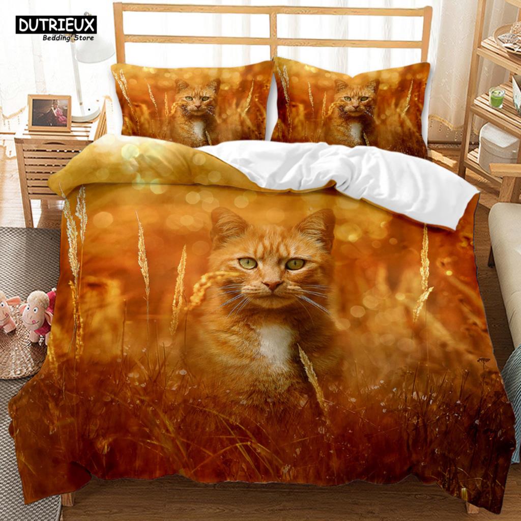 Cute Pet Dogs Bedding Set Lovely Puppy Golden Retriever Comforter Sets King Queen Twin Size Duvet Cover Set Bed Linen For Kids