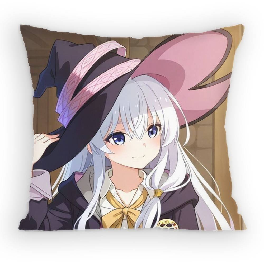 Wandering Witch The Journey Of Elaina Anime Girl Pillow Case Sofa Living Room Bedroom Headboard Cushion Square Cushion Nap Time