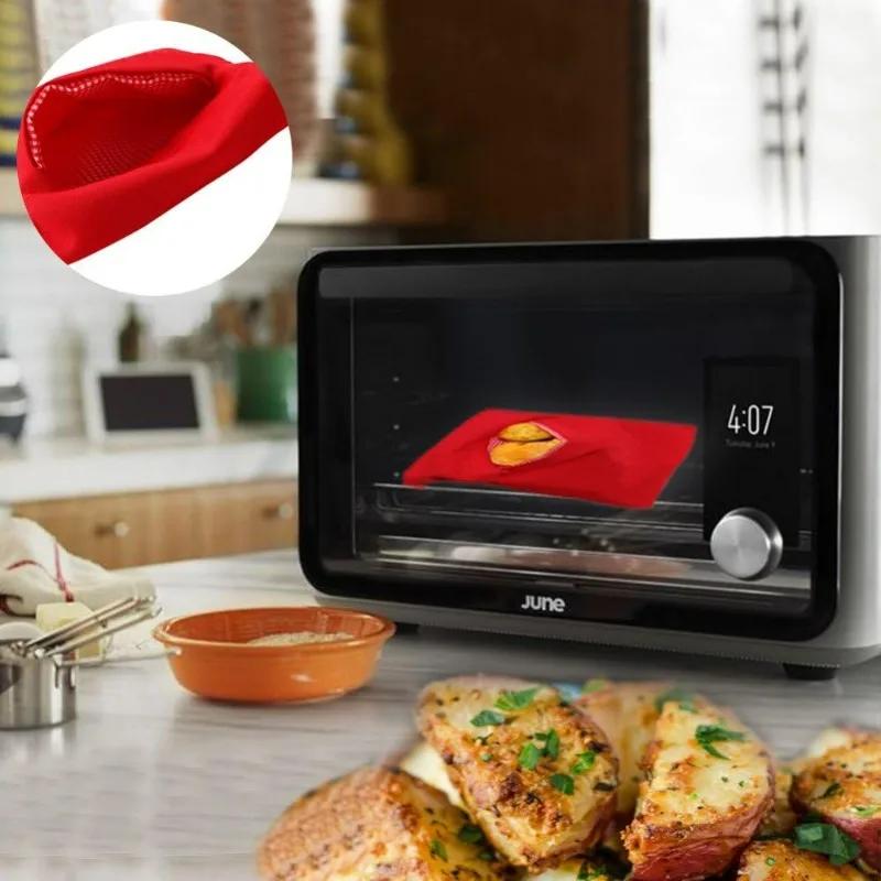 1-10pcs Microwave Potato Bag Reusable Roasted Potato Corn Pouch Microwave Baking Cotton Bag Portable Home Kitchen Cooker Gadgets