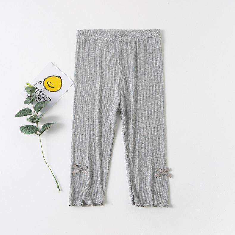 Girls' Summer Thin Capris: Casual Korean-Style Mid-Length Pants for Baby Girls and Kids
