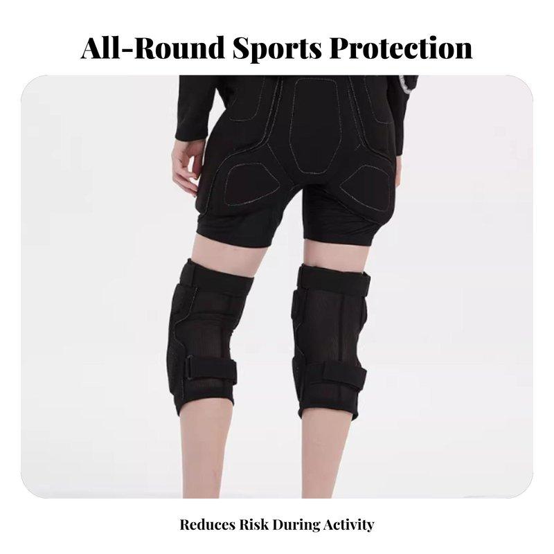 Ski Equipment Pelvic Pad & Knee Protector Set, Shock-Absorbing Pants, Unisex, Inner Wear, For Kids & Adults